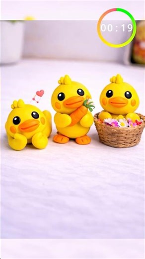How to Make a Cute Duck with Polymer Clay #shorts #clay #tutorial #diy #cute #art #toys