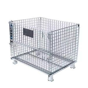 [Hot Item] Durable Half-Open Door Galvanized Steel Wire Mesh Containers