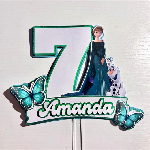 Personalized Princess Birthday Cake Topper – Princess Theme Name & Age - Etsy