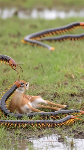 Moose Stampede Saves Deer From Deadly Centipedes! #wildlife #animals | Paul Vu