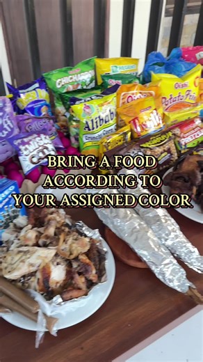 BRING A FOOD ACCORDING TO YOU ASSIGNED COLOR #fyp #foryou #foryoupage #teachersoftiktok #teachers #summer #vacationmode #chubanezfamily