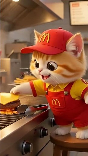 A Cat Got a Job at McDonald's… What Happens Next? 😹
