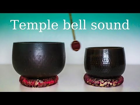 Temple bell sound of two Orin Japanese Temple bells producing a perfect fifth musical interval