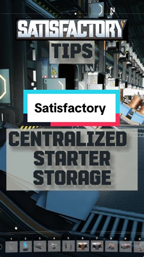 Building some central storage for an early game Satisfactory playthrough. #satisfactory #automation #gaming