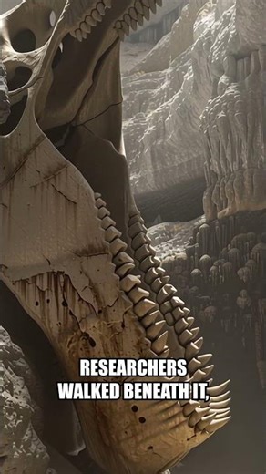 Giant Jawbone Found Wedged in a Cave Entrance Like a Door Stop