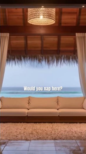 Relaxing Ocean and Rain Sounds in this Open Air Tropical Rain Lounge