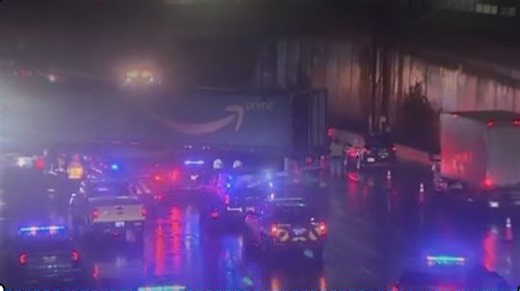 Amazon truck removed from 1-93 South in Boston