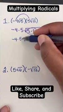 Multiplying Radicals #radicals #multiplyradicals #simplifyradicals