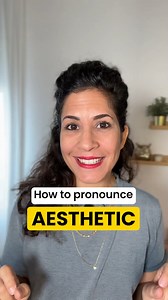 107K views · 4K reactions | How to pronounce AESTHETIC IPA: ɛˈsθɛtɪk Aesthetic can mean a particular style of appearance that something or someone has, for example, "the room has a vintage aesthetic". What's your aesthetic?? | Accent's Way English with Hadar | Facebook