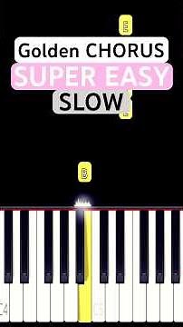 Golden 🌟 (SUPER EASY SLOW Piano Tutorial) | K-pop Demon Hunters #Golden #EasyPiano #KpopPiano #piano
