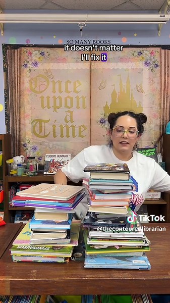 Library Pac-Man: Day 24 Our first decent overdue book haul has officially made its way back! #schoollibrarian #librarytok #librarypacman #bookreturn #booktok