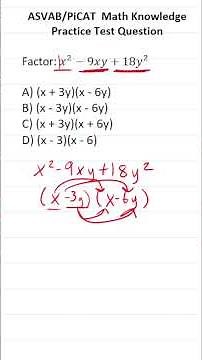 ASVAB/PiCAT Math Knowledge Practice Test Question: Factoring #acetheasvab with #grammarhero #afqt