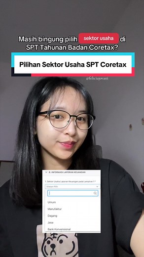 Pilih Sektor Usaha SPT Badan Coretax