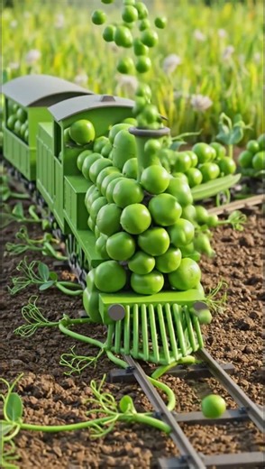 मटर से किस तरह बनाई रेलगाड़ी #shortsvideo #shortfeed #watermelon #shortsviral #ytshorts