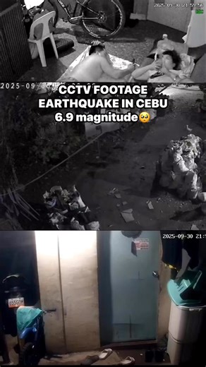 CCTV FOOTAGE SA EARTHQUAKE SA CEBU 6.9 magnitude🥺 #monzkaie #fypシ゚ #Cebu #earthquake | MONZ KAIE