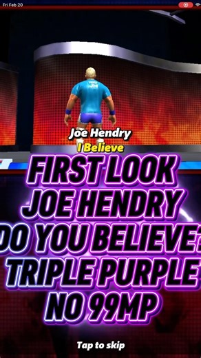 First Look Joe Hendry Do you Believe? #wwechampions #officialscopelycontentcreator