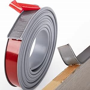 U Shape Melamine Edge Banding Veneer Tape,Self-Adhesive Edge Protector Strip,TPE Furniture Edge and Corner Guards, Edge Cover Strip for Cabinet Repair Furniture Restoration(16mm*6.56ft, Gray)