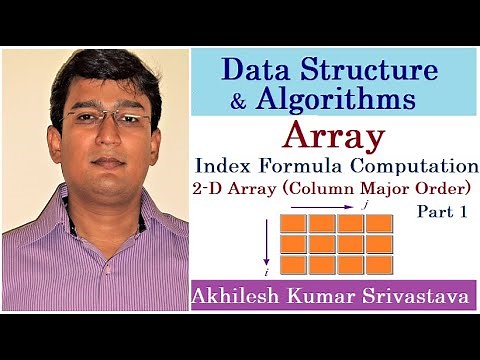 9.4 Address Calculation in 2 Dimensional Array (Column Major Order) - Index Formula Derivation