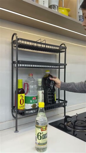 ​"How to Maximize Your Kitchen# Counter Space with a Wall-Mounted Spice Rack#feedshorts video shot