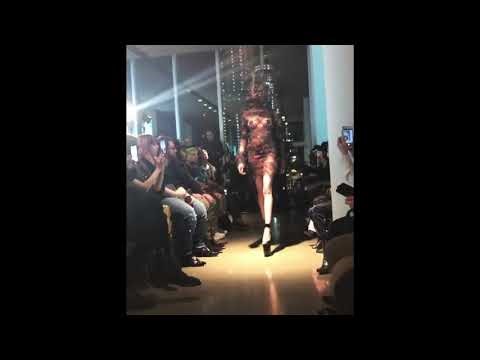 Model in Sexy Sheer Dress FALLS in Towering Platform Shoes during New York Fashion Week 2022!