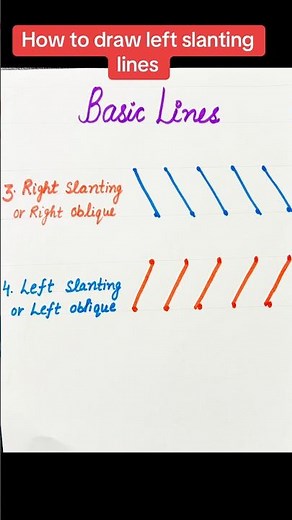 How to Draw Left Slanting Lines | Easy Writing Practice for Kids | #kidswritingpractice