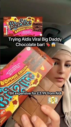 Trying Aldi's Big Daddy chocolate 🍫 😳 big slice brownie edition #aldi #fyp @Aldi UK