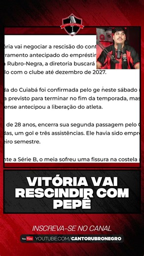 VITÓRIA VAI RESCINDIR COM PEPÊ