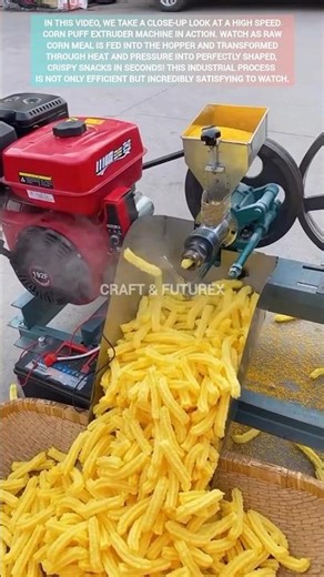 Satisfying industrial corn puff maker. #ytshorts