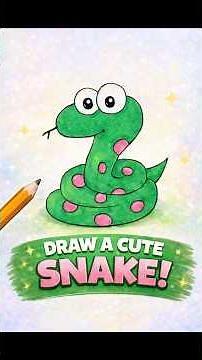 How to Draw a Cute Snake 🐍