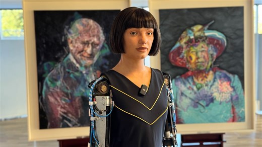 Robot Ai-Da unveils portrait of King Charles III at the United Nations