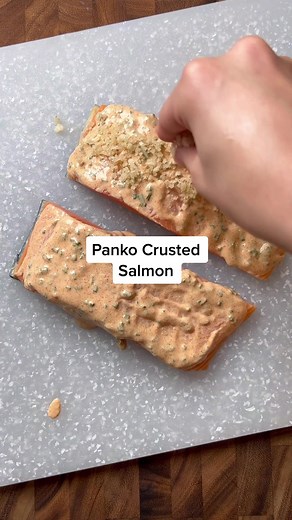 Delicious Panko Crusted Salmon Recipe with Potato Salad