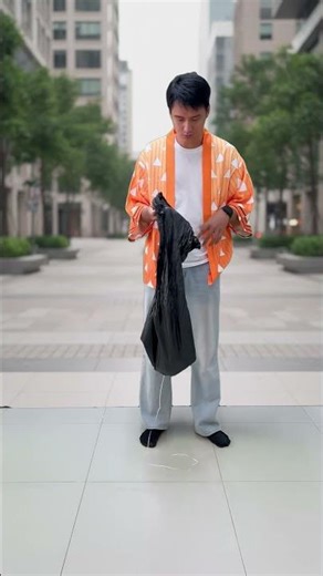 I pranked her with a magic trash bag 🎩✨ #shorts #prank #hilarious