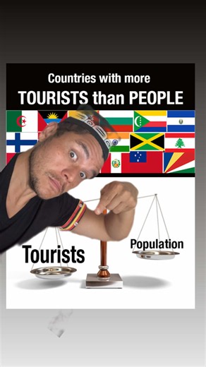 Countries with more tourists than their own people. #Travel #edutok #FYP #YouTube