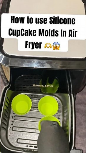 How to use silicone Cupcakes molds in Air fryer 😱🫶 #ytshorts