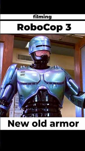 Filming Robocop 3. New old armor for Robo