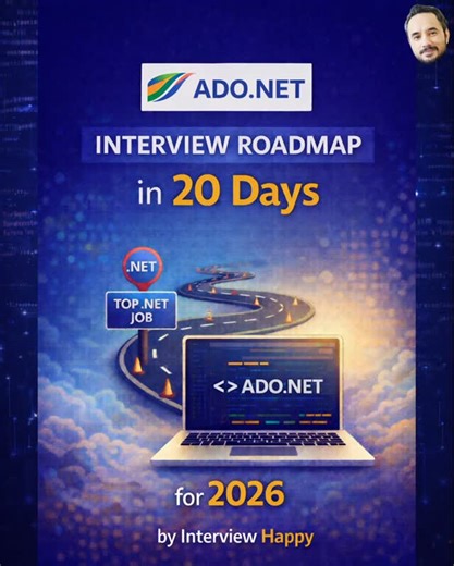 Happy Rawat on Instagram: "ADO . NET Interview Roadmap"