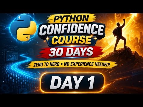 Day 1 of Python Confidence Course — 30 Days