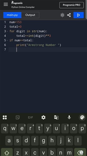 Python Program to Check Armstrong Number | Simple Python Code 🔥#python #armstrong