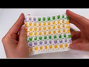 How to crochet Overlay Mosaic Stitch pattern for beginners #crochettutorial #Createbyk