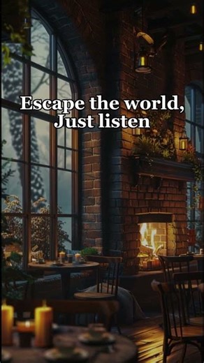 Cozy Café Fireplace Ambience 🔥☕️