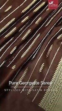 pure georgette saree from Nalli Fashions
