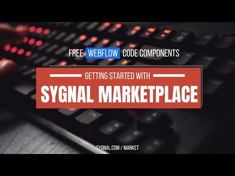 Free Webflow Code Components, with Sygnal Marketplace