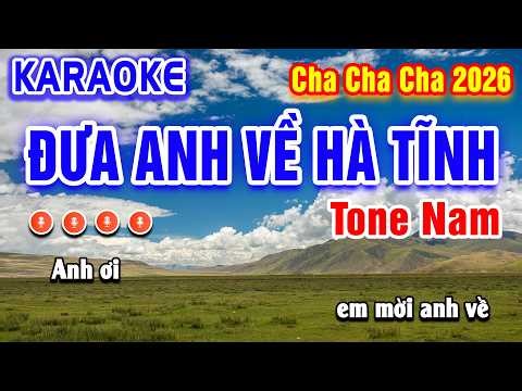 Đưa Anh Về Hà Tĩnh Karaoke Cha Cha Cha Phối Mới Tone Nam | Beat Hay Dễ Hát | PVQ Karaoke