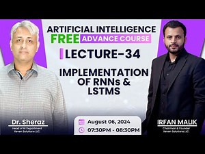 Free AI Advance Course | Lecture 34 | Implementation of RNNs and LSTMs