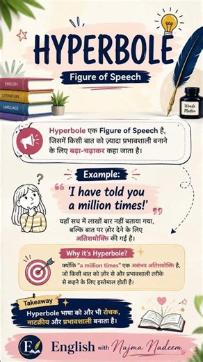 Hyperbole Explained in 20 Seconds | Figure of Speech Made Easy 📚