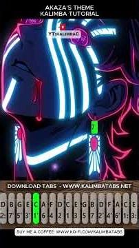 Demon Slayer Movie Akaza Theme (Kalimba Tutorial) #kalimbacover #demonslayer #kalimbatabs