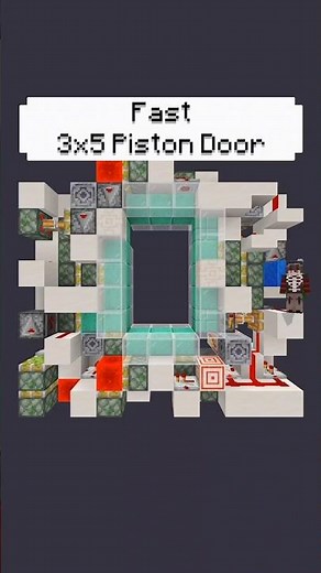 Fast 3x5 Piston Door in Minecraft!