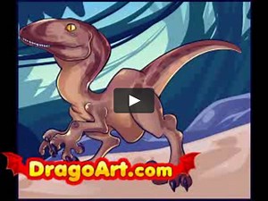 How to draw a raptor, step by step