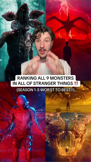 EVERY STRANGER THINGS MONSTER RANKED!! #strangerthings #strangerthings5 #movies #fyp #ifb