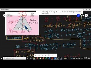 70.Fluid Problem Solving#39: Stability of a Floating Cone